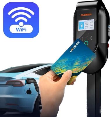 7kw Ac Ev Charger Design 3.32A GBT IP55 4.3 Inch Screen 220v Electric Vehicle Charger
